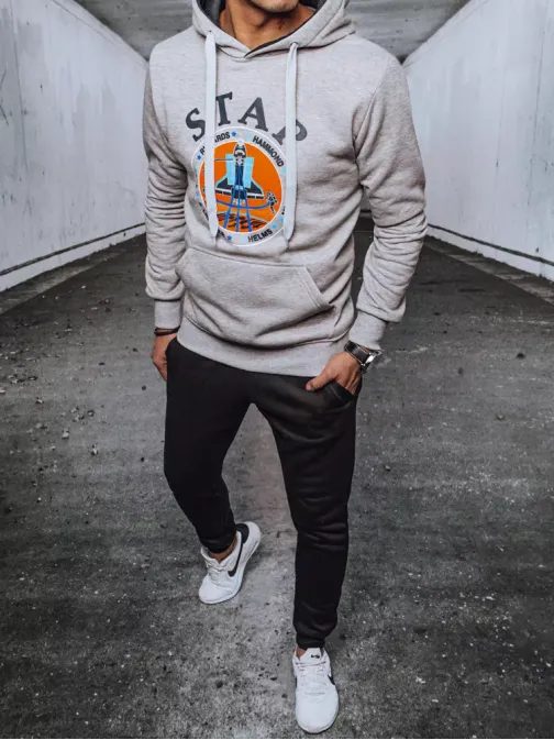 Štýlová šedo-čierna tepláková súprava Star