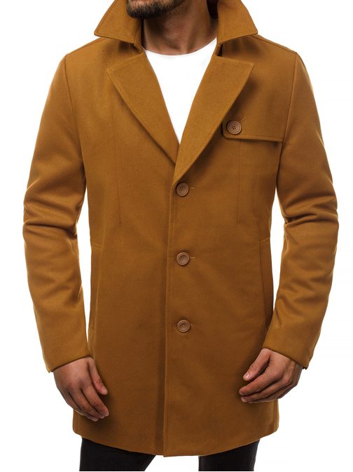 Moderný kamelový pánsky kabát N/5922Z
