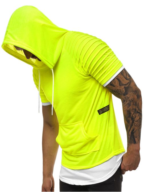 Neónovo-žlté tričko s kapucňou A/1186X