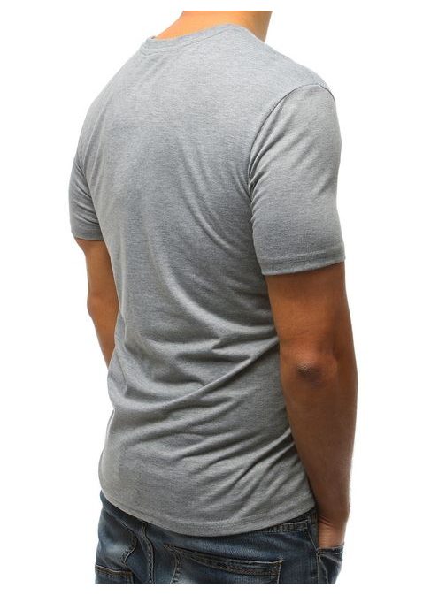 Kvalitné šedé tričko s módnou potlačou