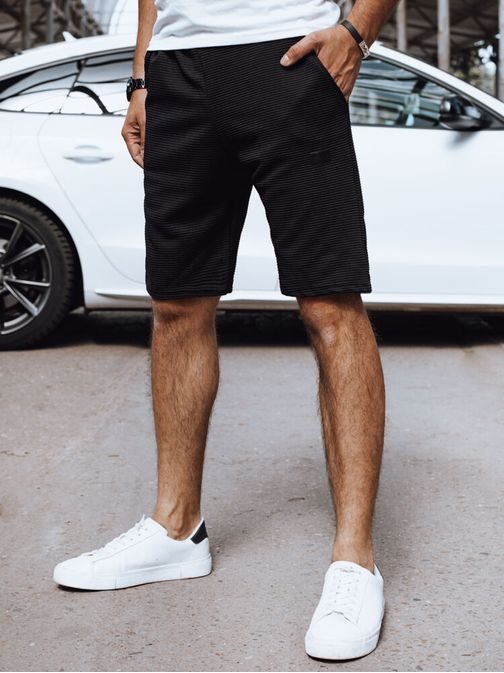 Trendy pánske čierne  vzorované kraťasy