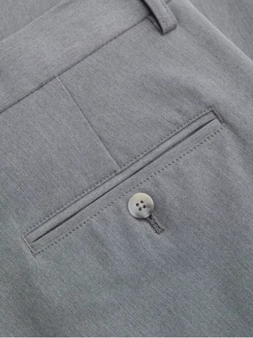 Elegantné šedé chinos nohavice klasického strihu V1 PACP-0191