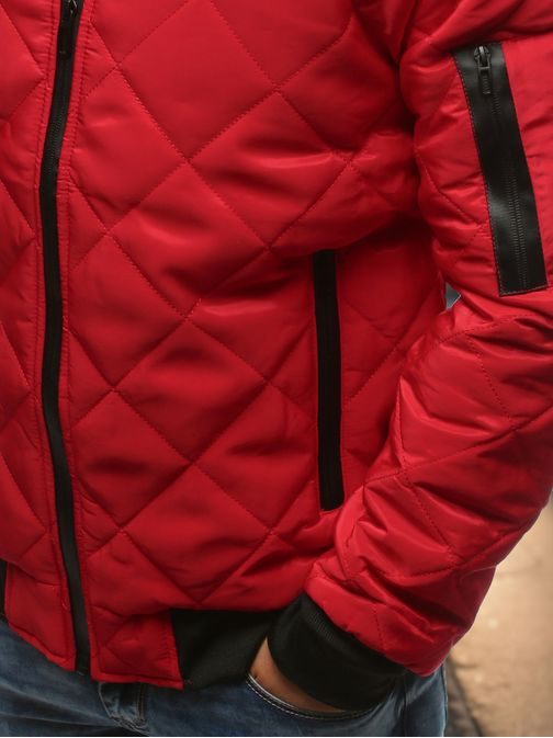 Atraktívna červená bomber bunda