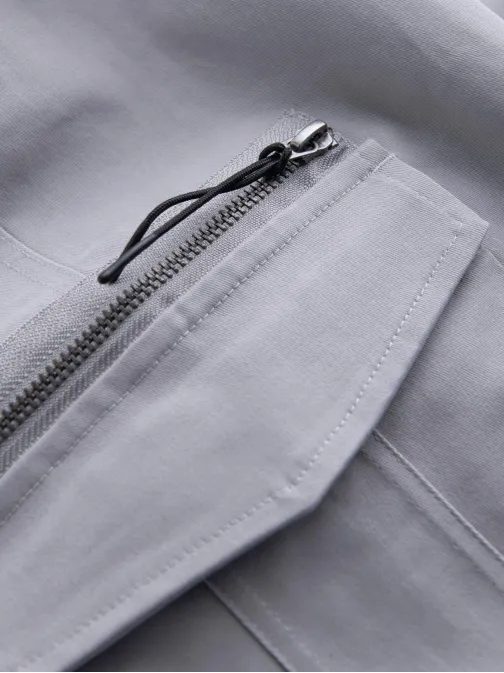 Sivé športové nohavice pre mužov v3 om-pacg-0196