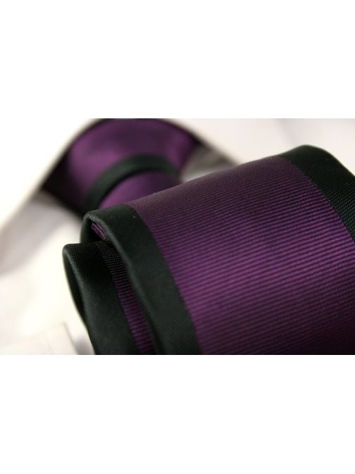 Čierno-fialová kravata