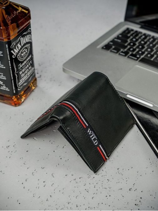 Moderná pánska peňaženka s pruhom Wild