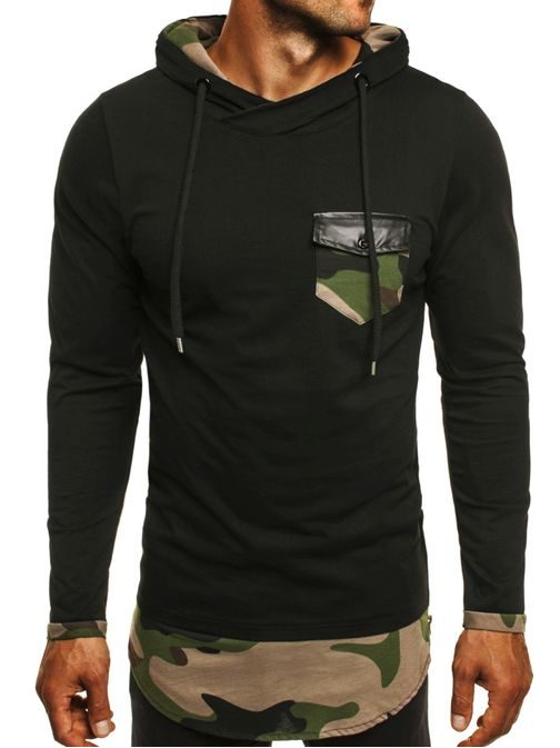 ARMY čierno-zelené tričko s dlhým rukávom ATHLETIC 0737
