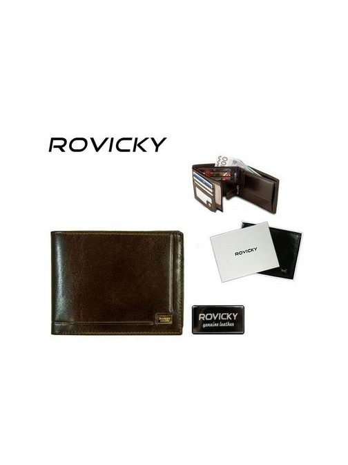 Luxusná kožená peňaženka ROVICKY hnedej faby