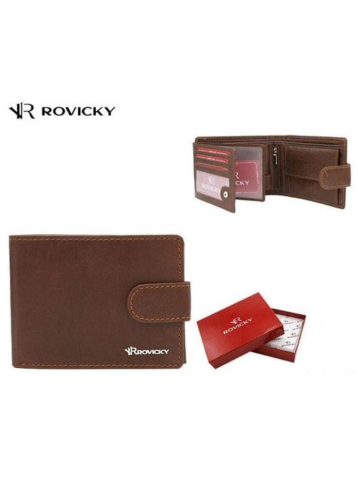 Elegantná pánska peňaženka v hnedej farbe