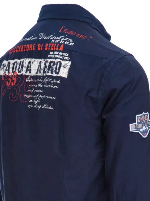 Košeľa so štýlovým motívom v granátovej farbe