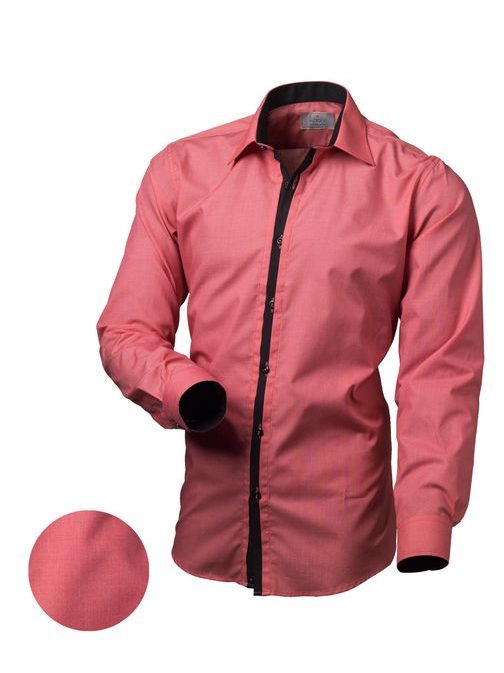 Ružová pánska košeľa slim fit V010