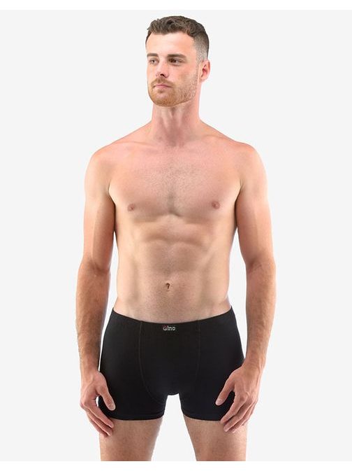 Čierne bavlnené boxerky s krátkou nohavičkou