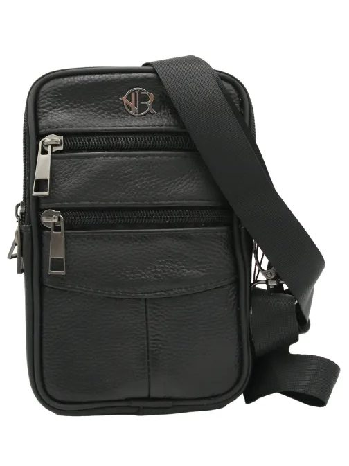 Trendy kožená čierna taška Rovicky