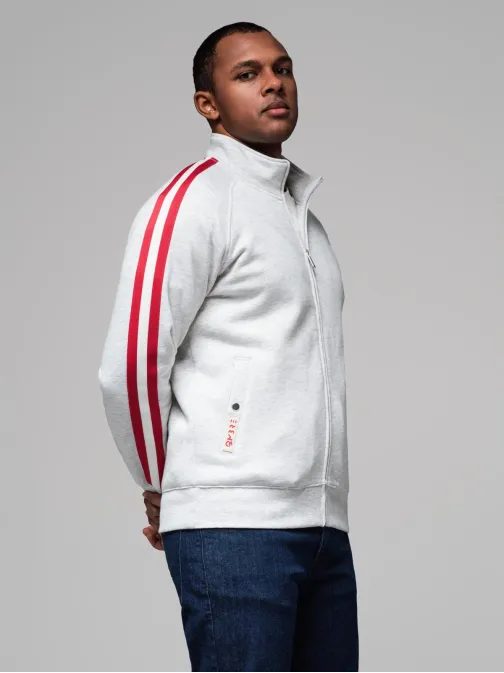 Zaujímavá šedá bomber mikina  V1 SSZP-0219