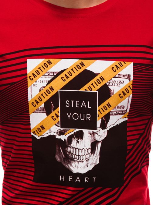 Zaujímavé červené tričko Steal Your Heart S1469