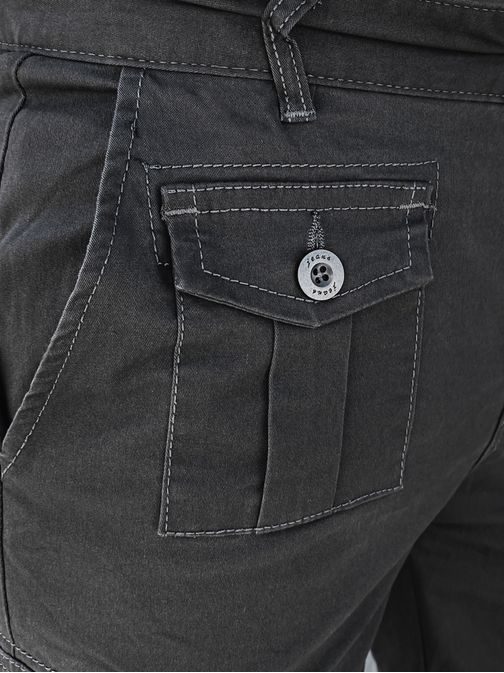 Módne grafitové kapsáčové kraťasy