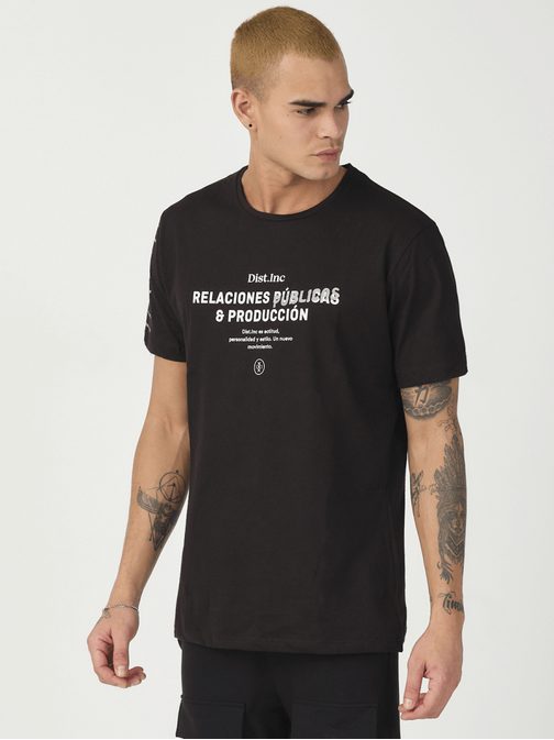 Trendové čierne tričko MR/21516