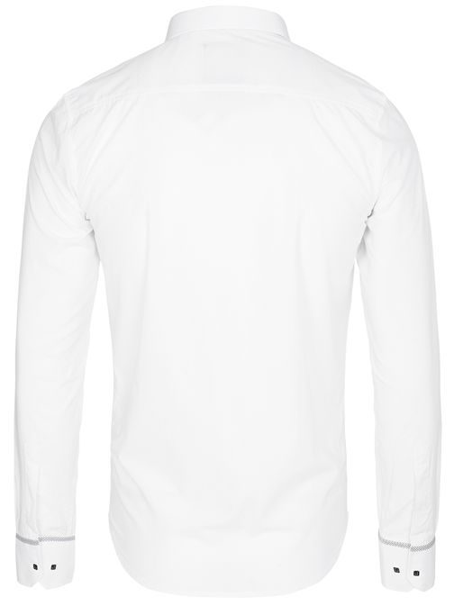 Biela prešívaná košeľa RAW LUCCI 777K