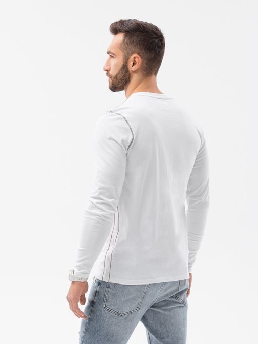 Štýlové tričko v bielej farbe L130