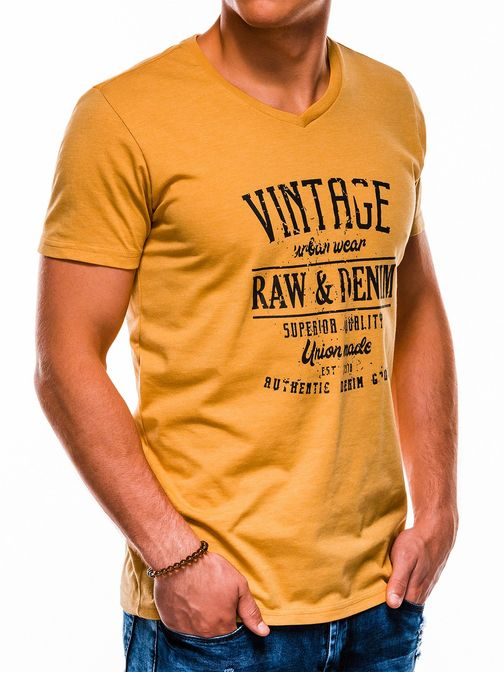 Žlté atraktívne tričko s1163