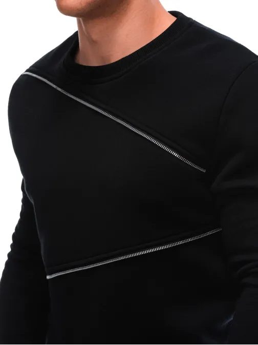 Nadčasová čierna trendy mikina V1 OM-SSNZ-005