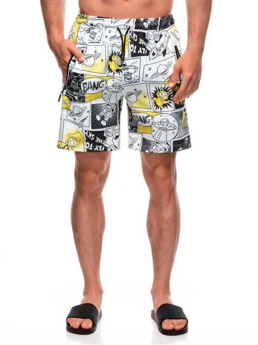 Žlté plavky s motívom UFO W512