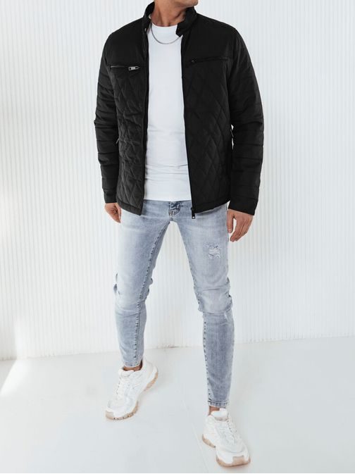 Nadčasová čierna prechodná bunda