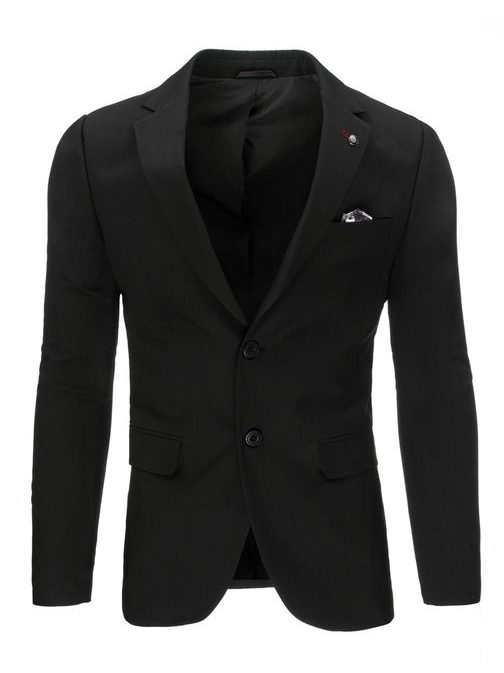 Čierne sako v elegantnom dizajne