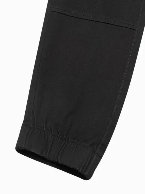 Trendové čierne joggery P886