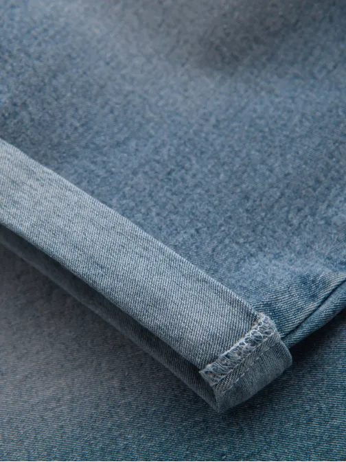Moderné denim rifľové kraťasy V1 SRDS-0164