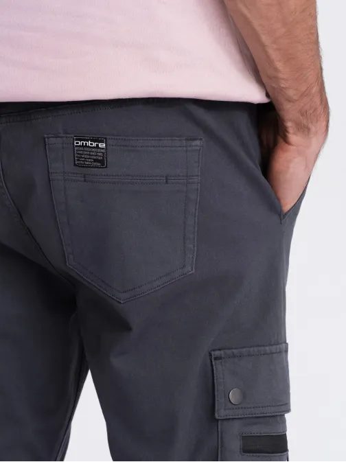 Trendové grafitové joggery V3 PAJO-0125