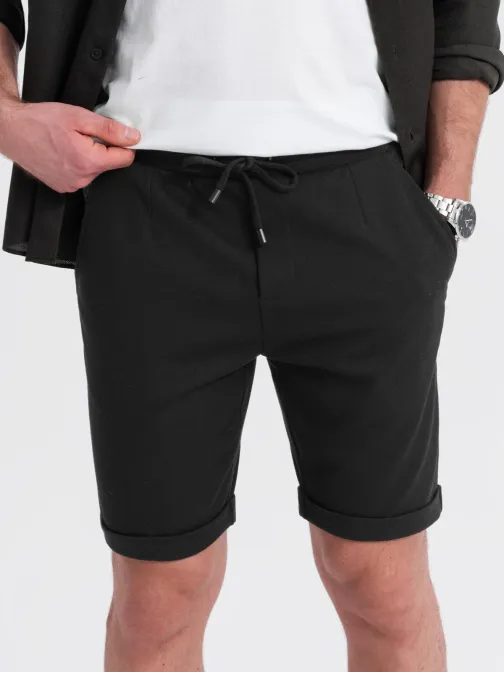 Čierne chinos kraťasy V2 SRCS-0170