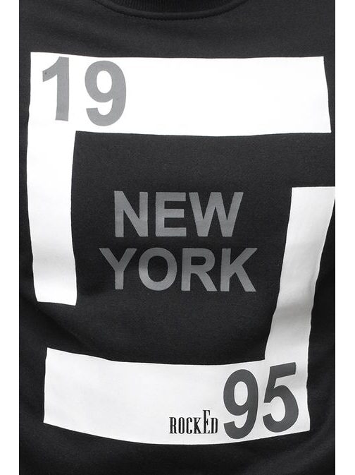 Čierna mikina New York Y01