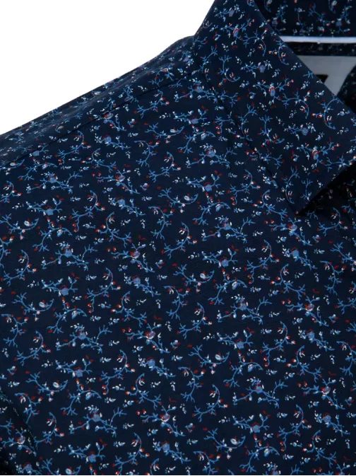 Atraktívna vzorovaná košeľa v granátovej farbe