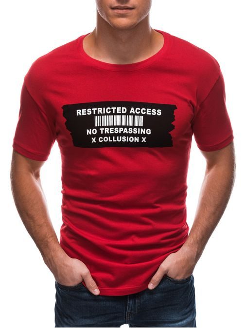 Červené zaujímavé tričko S1465