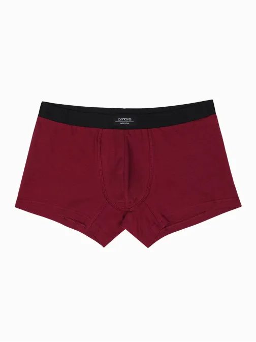 Štýlové tmavočervené boxerky U286