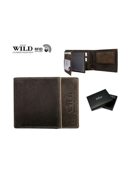 Štýlová hnedá peňaženka Wild