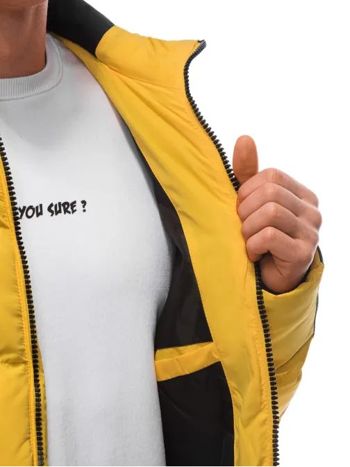 Prešívaná žltá zimná bunda V7 EM-JAHP-0101