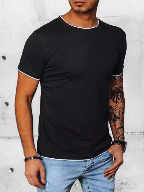 Čierne basic tričko s krátkym rukávom