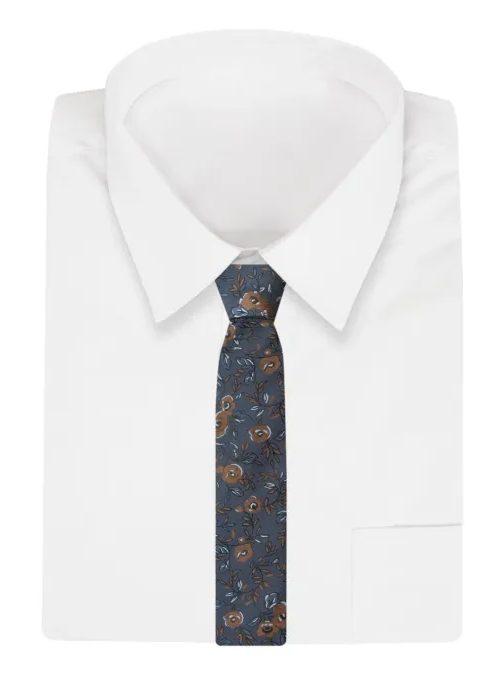 Tmavomodrá vzorovaná pánska kravata Alties
