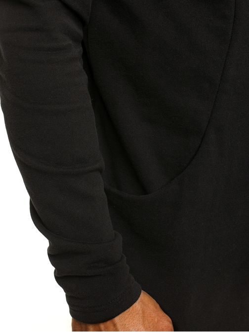 Pánsky mikinový kardigan v čiernej farbe BREEZY 9084