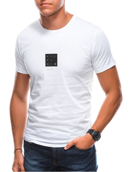 Trendové tričko v bielej farbe S1730