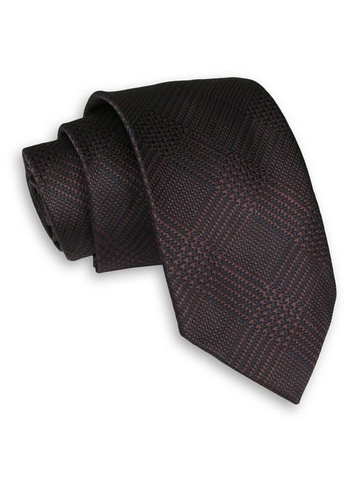 Čierno hnedá elegantná kravata