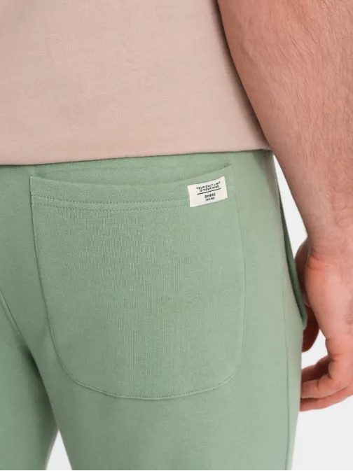 Zaujímavé zelené tepláky V3 PABS-0206