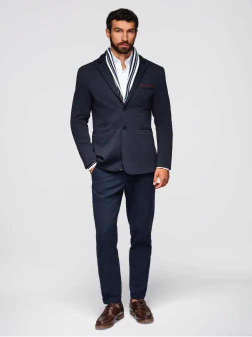 Trendy tmavomodré sako pre pánov V3 BLZB-0100
