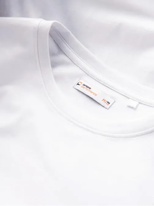 Trendy biele tričko s krátkym rukávom V2 TSPT-0219