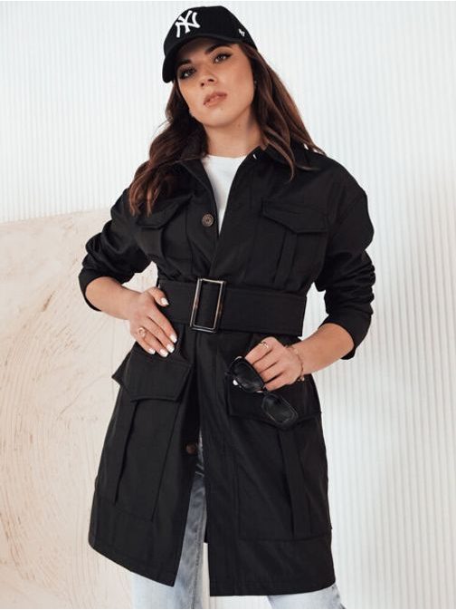 Jedinečný dámsky čierny kabát Vermont