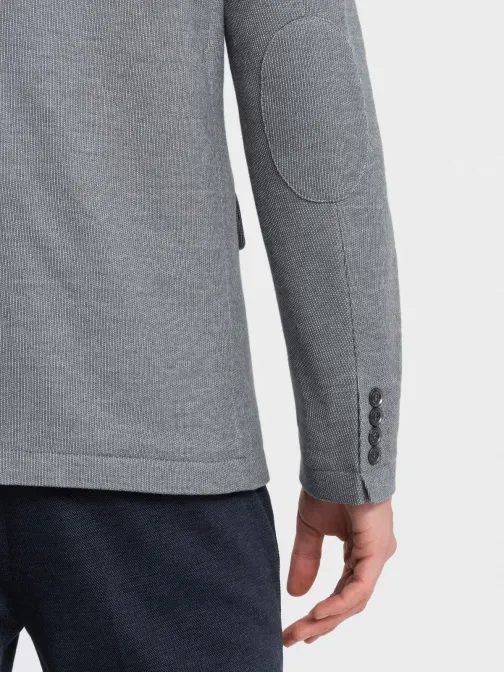 Moderné svetlo šedé sako V1 BLZB-0108