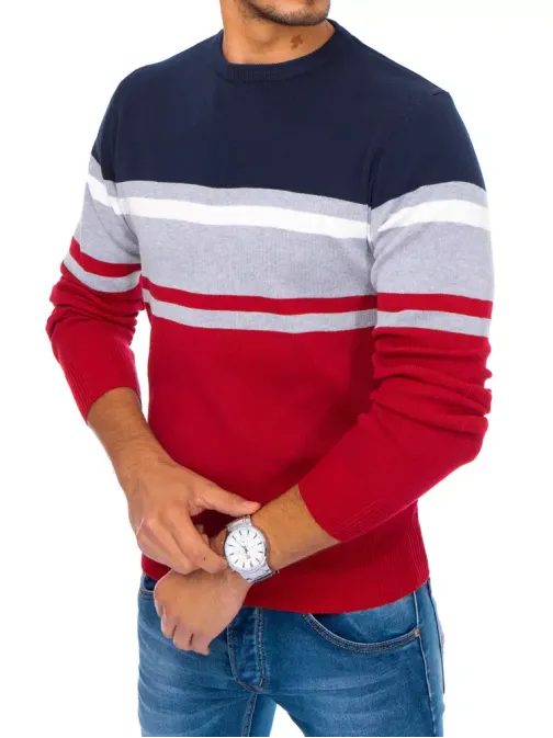 Granátovo-bordový sveter v modernom prevedení