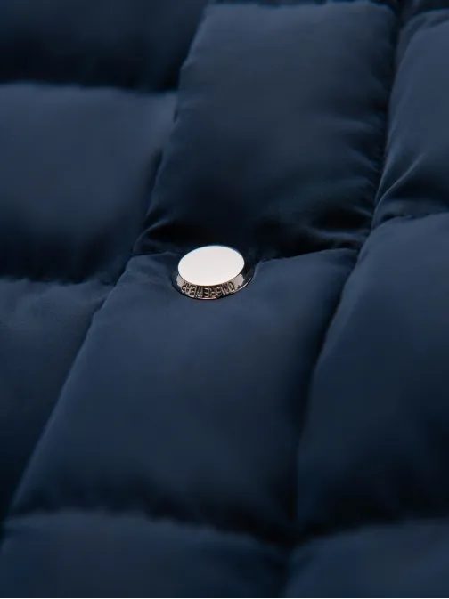 Tmavomodrá prechodná bunda so stojacím golierom V2 JALP-0260